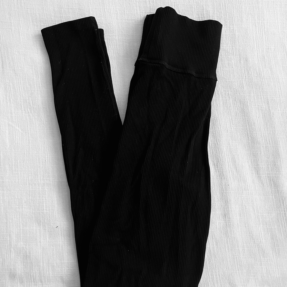 Abercrombie and Fitch Ribbed high waisted full length leggings